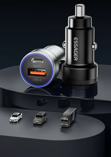 БЫСТРОЕ МОЩНОЕ автомобильное зарядное устройство USB мощностью 54 Вт для прикуривателя QC3.0 PD USB-C