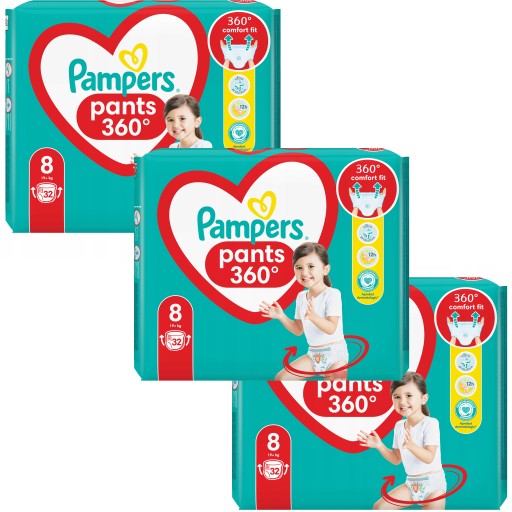 PAMPERS PANTS БРЮКИ-ПАМПЕРСЫ 19 КГ+ РАЗМЕР 8 32 ШТ.