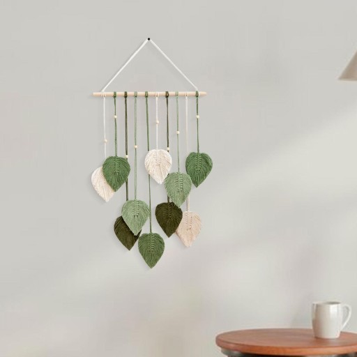 Makrama ścienna wisząca tło elegancka dekoracja ścienna sztuka Boho gobelin