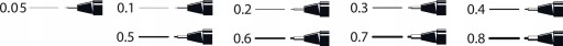 UNI DRAWING FINISH PIN-200 0,2 ММ КРАСНЫЙ