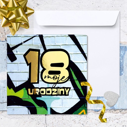 Zaproszenia na 18 urodziny POP ART Do wypisania