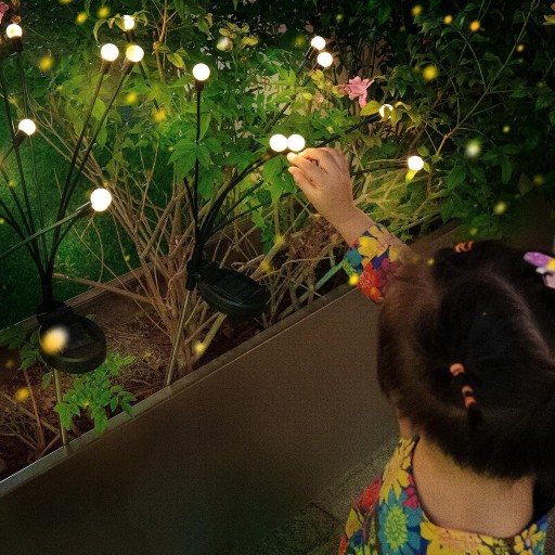 2x Садовые лампы на солнечных батареях 10LED 72см теплые