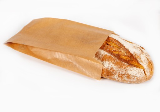 Torebki papierowe woreczki śniadaniowe brązowe szare fałdowe 18x6x33 100szt