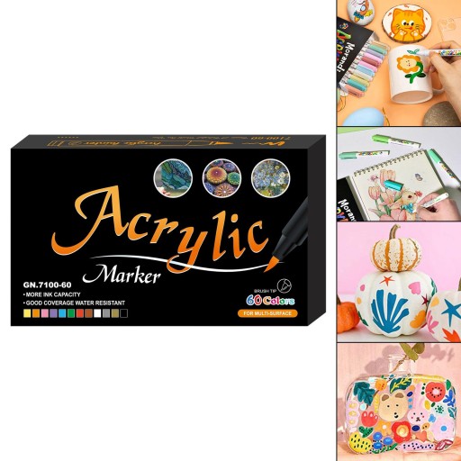Маркеры акриловые краски Acrylic Paint 60 цветов