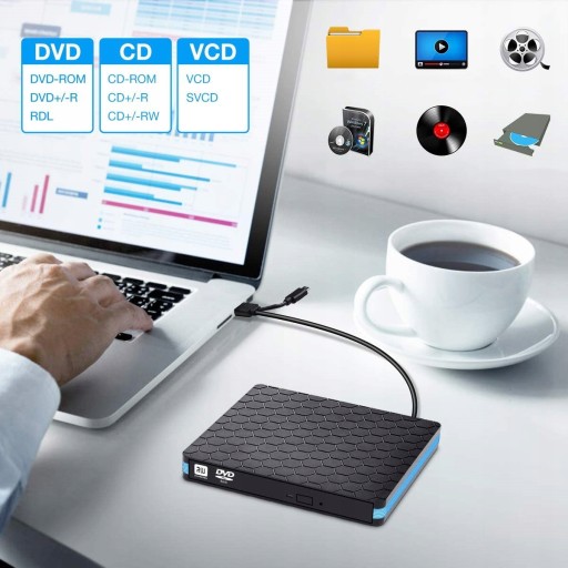 ВНЕШНИЙ CD/DVD-ПЛЕЕР USB 3.0 и тип