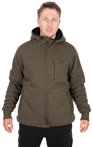 Kurtka ocieplana Fox Collection Sherpa Jacket Green / Black - XL
