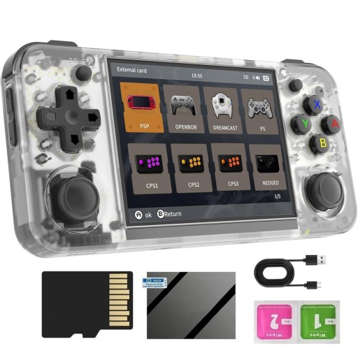 Портативная мобильная игровая консоль в стиле ретро Anbernic RG35XX H 64 ГБ IPS, белая