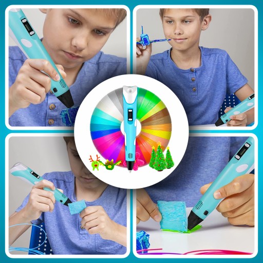 MINI DRUKARKA DŁUGOPIS 3D Dzieci 3 D PEN Magiczny + FILAMENT PLA 330 METRÓW