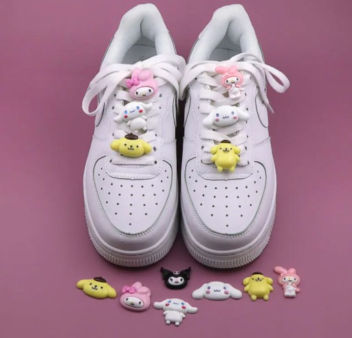 Булавки для обуви, шнурки, булавки, зажимы, пряжки, DIY Hello Kitty KUROMI Kotek
