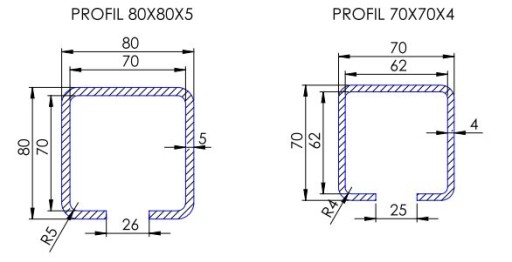 Роликовая тележка для откатных ворот 80x80x5