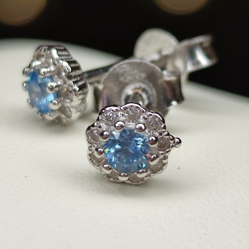СЕРЕБРЯНЫЕ СЕРЬГИ ЦВЕТКИ, ДЕТСКИЕ КОЗЕЛЬКИ