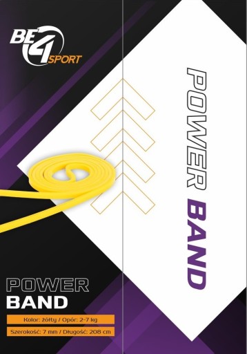 POWER BAND ТРЕНИРОВОЧНАЯ РЕЗОНДА С СОПРОТИВЛЕНИЕМ 7 мм Сопротивление 2–7 кг Be4Sport