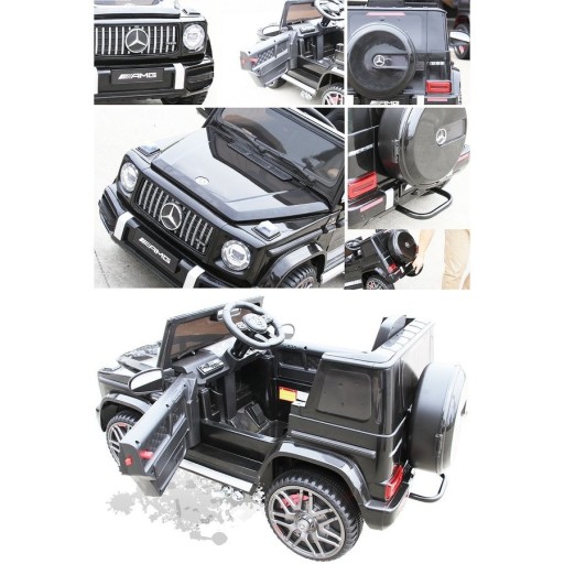 MERCEDES G63 АККУМУЛЯТОРНЫЙ АВТОМОБИЛЬНЫЙ КОЖАНЫЙ ПИЛОТ 12V7Ah КОЛЕСА EVA 4-ДВИГАТЕЛИ 4x4