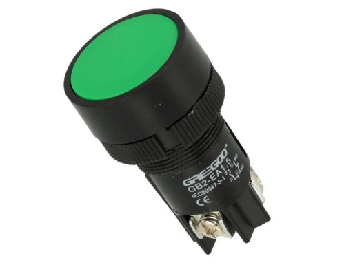 Przycisk kryty EA135 zielony (1NO/1NC; fi 22mm) monostabilny