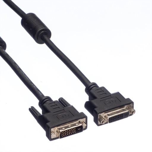 Кабель монитора DVI 24+1 Dual Link M/F, 1 м