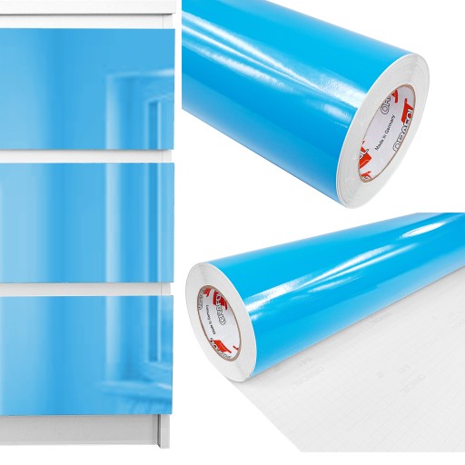 Okleina Meblowa PCV ORACAL Połysk Niebieski 100cm