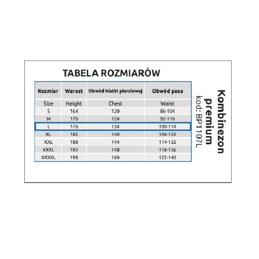 Kombinezon pszczelarski PREMIUM - BRCtech XXL