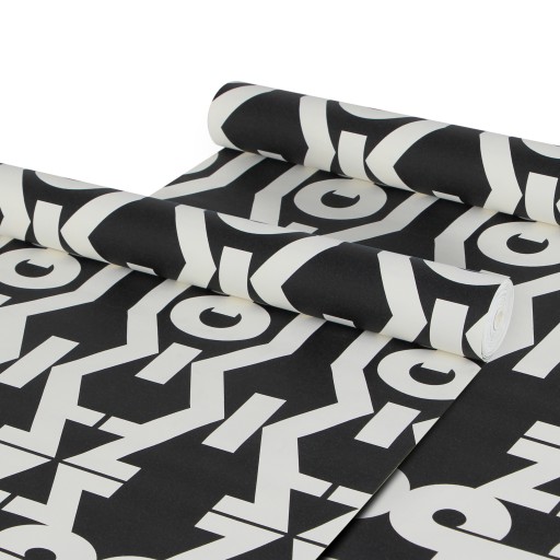 МОЮЩИЕСЯ ОБОИ ДЛЯ НАСТЕН AZTEC PATTERN ЧЕРНЫЕ БЕЛЫЕ ЛОФТ 10М