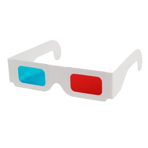 КРАСНЫЕ СИНИЕ 3D ИГРОВЫЕ ОЧКИ АНАГЛИФНЫЕ 60 ШТ.