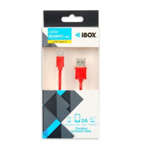IBOX IKUMTCR USB 2.0 тип A - USB тип C кабель, 1м, красный