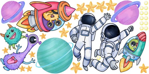 наклейки на стену детские КОСМОС 240