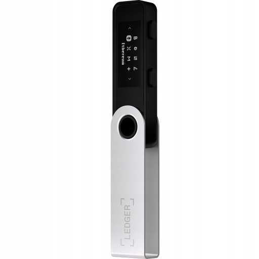 Безопасный криптовалютный кошелек Ledger Nano S Plus BTC ETH серебристый и черный