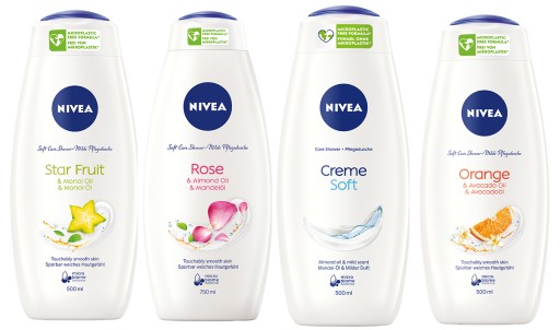 Набор кремовых гелей для душа NIVEA 4х500мл