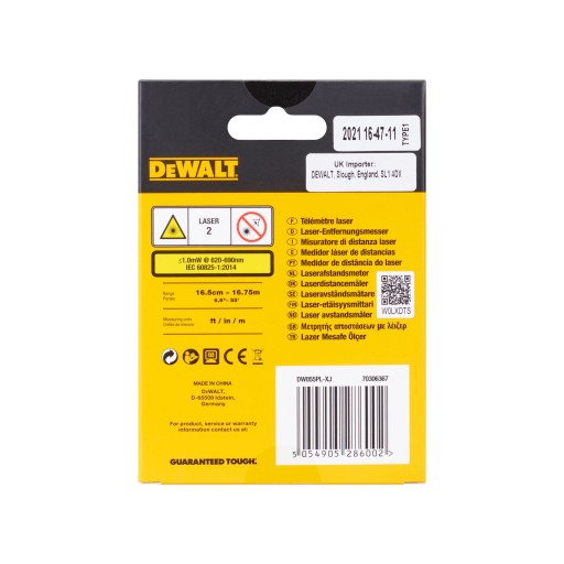 USB-лазерный дальномер DEWALT 16 м DW055PL