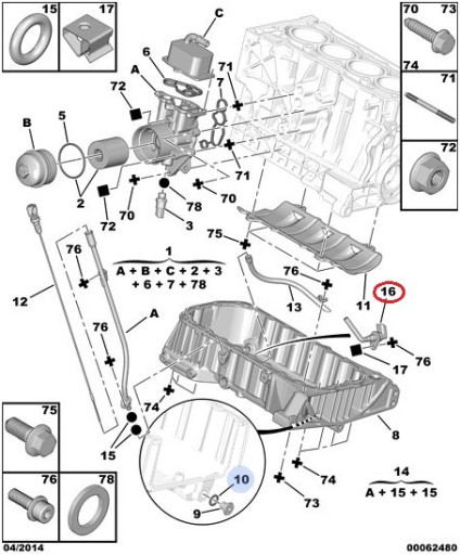 ДАТЧИК УРОВНЯ МАСЛА C4 C5 C8 1,8 2,0 16 В VALEO