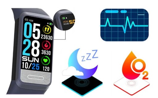 СПОРТИВНЫЙ РЕМЕСЛ SMARTWATCH H03 КАРТА ДЛЯ ЭКГ СЕРДЕЧНОГО РИТМА КРОВИ