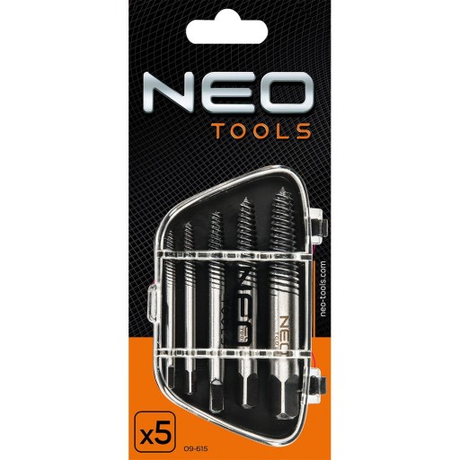 NEO 5 ШТ ЭКСТРАКТОРЫ ЭКСТРАКТОРЫ ДЛЯ СЛОМАННЫХ СЛОМАННЫХ БОЛТОВ M3-M18 09-615