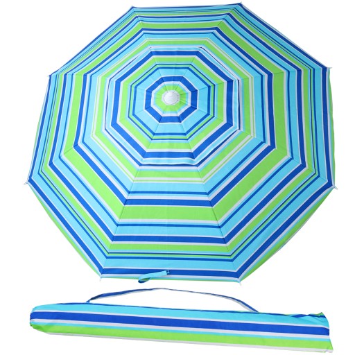 DUŻY PARASOL PLAŻOWY OGRODOWY FILTR UV ŁAMANY SKŁADANY 200cm