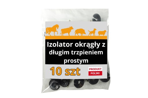 10x ИЗОЛЯТОР С ДЛИННЫМ ХВОСТОВИКОМ, ПРЯМОЙ, для плетеного кабеля С ВИНТОМ