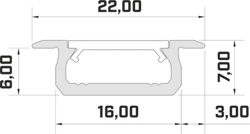Profil aluminiowy do taśm LED LUMINES typ Z BIAŁY 2m