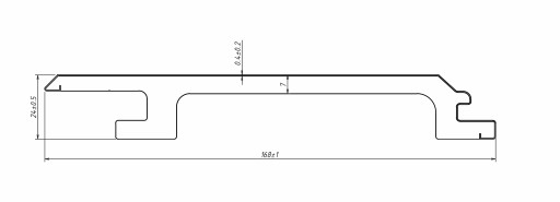 Фасадная панель Доска ДПК LINEO EXTERIOR BOARD - ТИК - 290x16,8 см 4 шт.