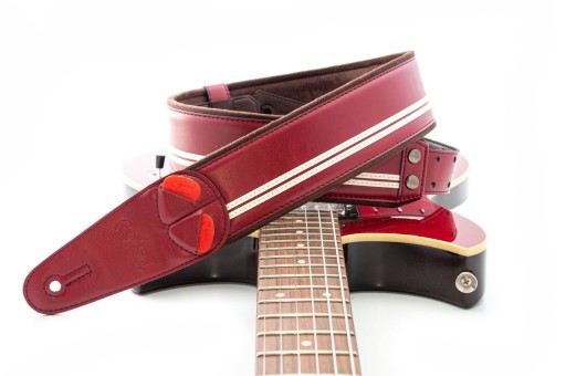 RightOn Straps Red 200 Ремень для электрической, бас-гитары и акустической гитары