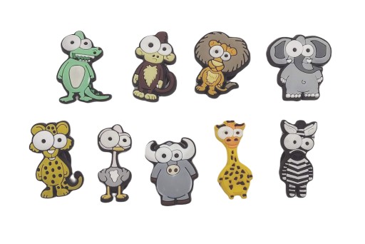 PIN-код для обуви украшения типа KROKS CROCS забавные животные 9 шт.
