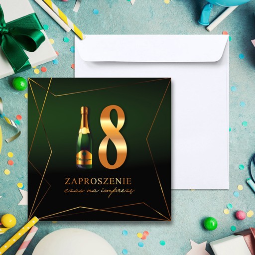 Приглашения на 18-летие с БЕСПЛАТНЫМ конвертом!