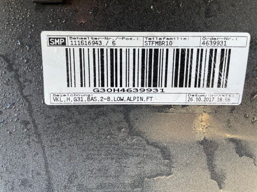 BMW G31 ЗАДНИЙ БАМПЕР 4639931 PDC