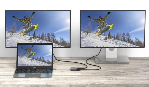 Адаптер USB-C Thunderbolt 3 или 4 4 в 1 HDMI 4K VGA USB 3.0 PD 100 Вт