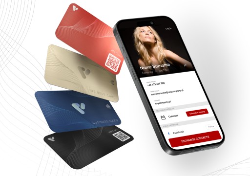 VIM Card NFC визитка №1 с собственным ПО (Бежевый)