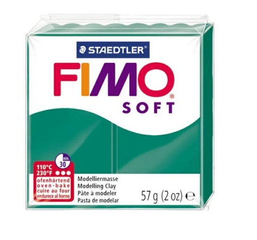 FIMO Мягкая глина для лепки 57г, 56 изумруд