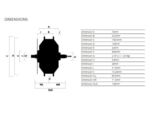 BAFANG H400B RM ENGINE G020.350.DC 36V/350W ЗАДНЕЕ КОЛЕСО