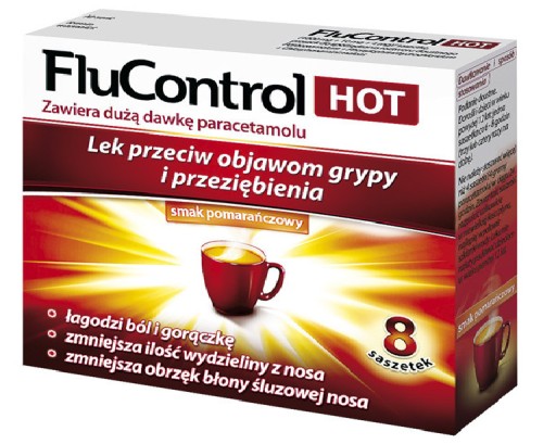 Flucontrol Hot 8 пакетиков от гриппа и простуды