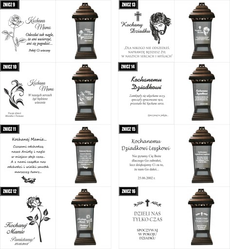 ZNICZ LAMPION z GRAWEREM dla Kolegi Przyjaciela
