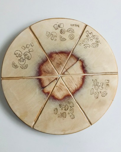 OKRĄGŁA DESKA OBROTOWA do PIZZY SERÓW duża 40 cm