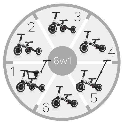 Трехколесный велосипед 6 в 1 TREMIX UP STABLE+