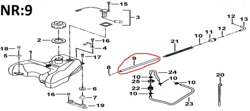 ТОПЛИВНЫЙ ШЛАНГ Quad ATV TGB BLADE 425 куб.см OEM!
