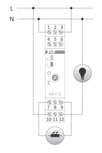 F&F AUTOMAT ZMIERZCHOWY NA SZYNĘ AZ-112-LED