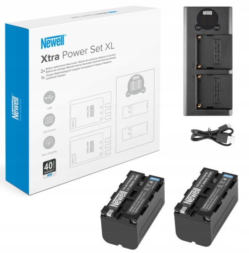 Зарядное устройство Newell DL-USB-C и 2 аккумулятора NP-F770.